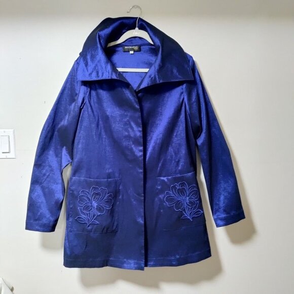 Mycra Pac Artsey Lagenlook Layering Outerwear Gorpcore Raincoat Blue Size Medium - Picture 3 of 13